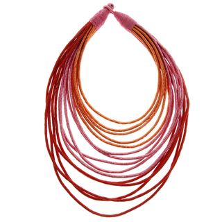 Sunset Multi strand Large Bib Necklace (India) Necklaces