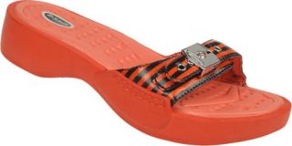 Womens Dr. Scholls Rock   Navy/Red Stripe Patent PU Sandals