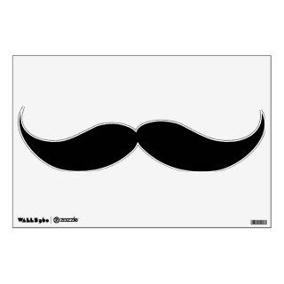 Mustache silhouette wall decals