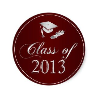 Class of 2013 Graduation Cap & Diploma Seals Sticker