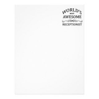 World's Most Awesome Receptionist Personalized Letterhead