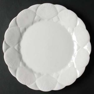 Wedgwood Oceanside Dinner Plate, Fine China Dinnerware   Embossed Fan Shells,Sca