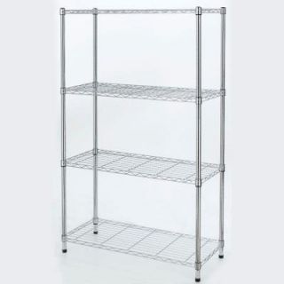 HDX 4 Tier 35.7 in. x 59.3 in. x 14 in. Wire Home Use Shelving Unit EH WSHDI 004