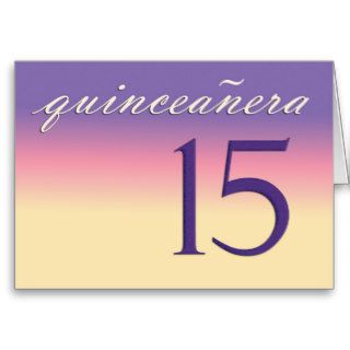 Quinceanera birthday card