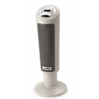Lasko 5126 Pedestal Heater, 27 Digital Ceramic w/Remote Control Gray