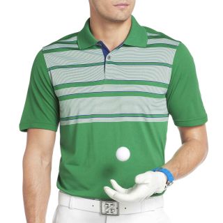 Izod Golf Pieced English Stripe Polo, Green, Mens