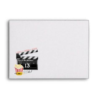 13th Birthday Movie Party Envelopes