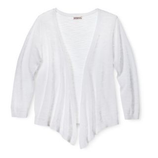 Merona Womens Shadow Stripe Open Layering Cardigan   Fresh White   S