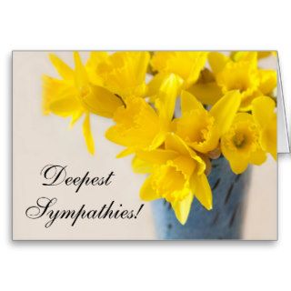Beautiful daffodils sympathy card