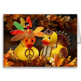 Ducky Thanksgiving Greeting Cards