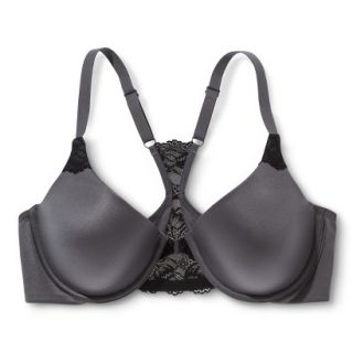 Self Expressions By Maidenform Womens T Back Demi Bra 5650   Carbon Gray 34C