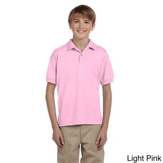 Gildan Gildan Youth Dryblend 50/50 Jersey Polo Shirt Pink Size L (14 16)