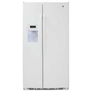 GE 25.9 cu. ft. Side by Side Refrigerator in White GSHF6HGDWW