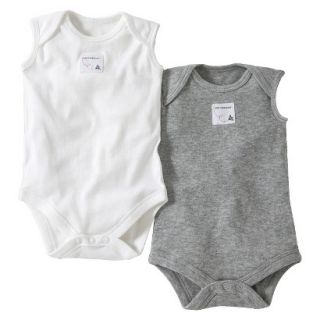 Burts Bees Baby Newborn Neutral 2 Pack Sleeveless Bodysuit   Grey 18 M