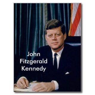 JFK official portrait public domain Post Card