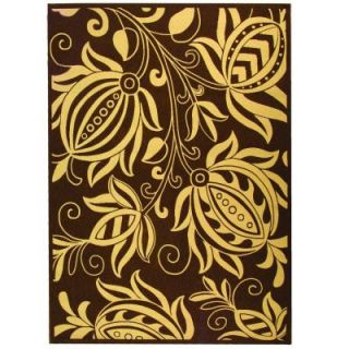 Safavieh Courtyard Chocolate/Natural 4 ft. x 5 ft. 7 in. Area Rug CY2961 3409 4