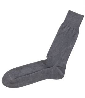 Tonal Argyle Mid Calf Socks Cambridge Grey JoS. A. Bank