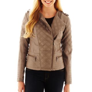 COLLECTION B Collection B. Quilted Faux Leather Jacket, Womens