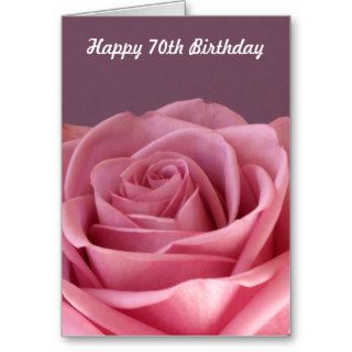 Rose 70th Birthday Card