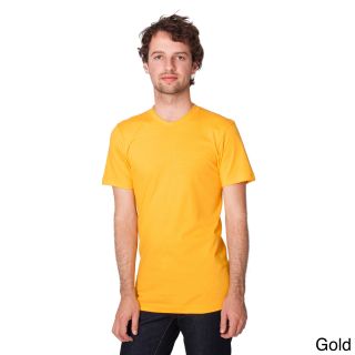 American Apparel American Apparel Unisex Fine Jersey Short Sleeve T shirt Gold Size S