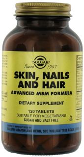 Solgar   Skin Nails & Hair Advanced MSM Formula   120 Tablets