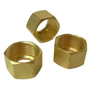 Watts 1/2 in. Standard Brass Compression Nut (3 Pack) A 203
