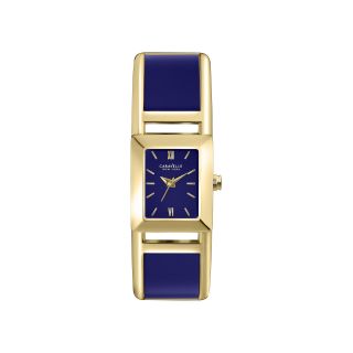 Caravelle New York Womens Blue Hinged Bangle Watch