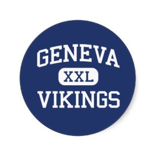 Geneva   Vikings   Community   Geneva Illinois Round Stickers