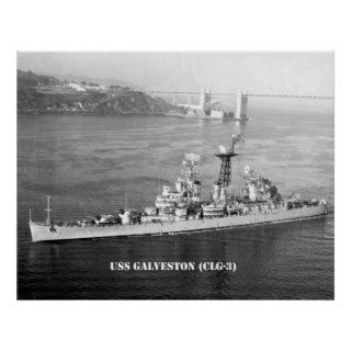 USS GALVESTON (CLG 3) POSTER