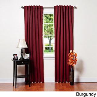 None Insulated Thermal Blackout 84 inch Curtain Panel Pair Burgundy Size 52 x 84
