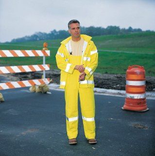 Tingley Rubber   J53122 SMALL   Rain Jacket Comfort Brite Small Reflective Polyvinyl Chloride Polyester Fluorescent Yellow .35Mm Tingley Ansi 107 1999 Class 2, EA   Protective Work Jackets  