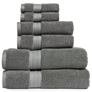 ROYAL VELVET Egyptian Cotton Solid 6 pc. Bath Towel Set, Gray