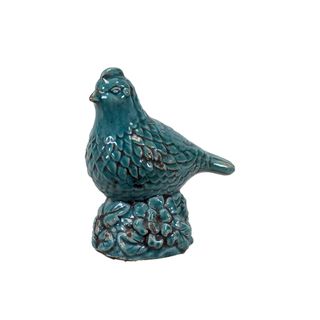 Urban Trends Collection Decorative Turquoise Ceramic Bird