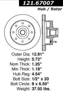 Centric Parts C Tek Disc Brake Rotor 121.67007 Automotive