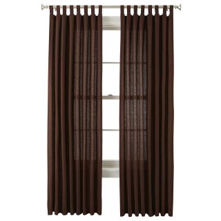 JCP Home Collection  Home Holden Tab Top Cotton Curtain Panel, Espresso