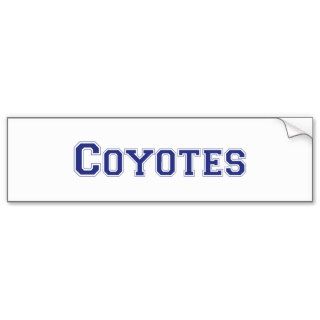 Blue Coyotes Square Logo Bumper Stickers