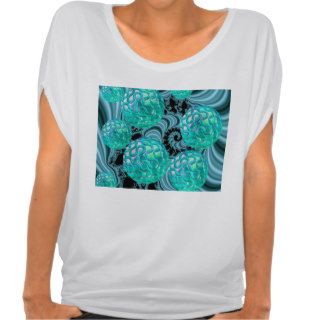 Teal New Beginnings, Abstract Fractal Journey T Shirts