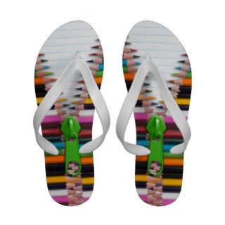 Pencil Zipper Women's Sandal Flip Flops