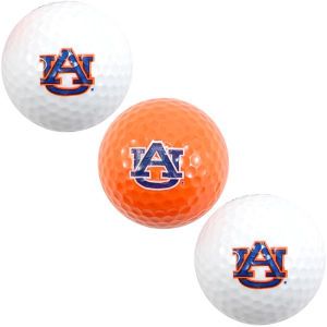 Auburn Tigers Team Golf 3pk Golf Ball Set