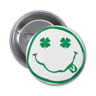Irish Drunk Smiley Face Button