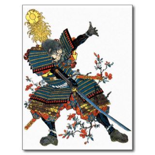 Samurai Shogun Warrior ~ Vintage Japanese Art Postcards