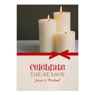 Twinkling Candlelight Holiday Cards Personalized Announcements