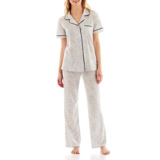 LIZ CLAIBORNE Pajama Set, Gray, Womens