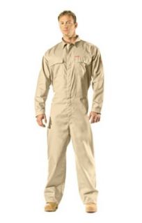 Benchmark Men's Flame Resistant Feather Weight Coverall, HRC 1, Light Gray, L Protective Work And Lab Coveralls