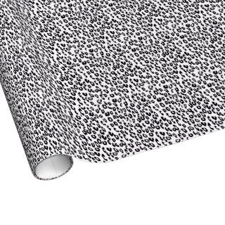 Black And White Leopard Print Wrapping Paper