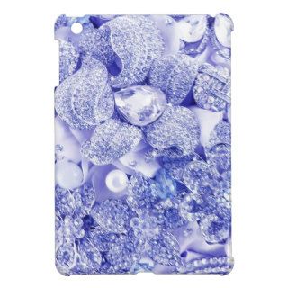 Baby Blue Flower Bling Bling Bouquet iPad Mini Cover