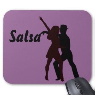 Silhouette of Salsa Dancers Mouse Pads