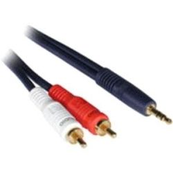 C2G 25ft Velocity One 3.5mm Stereo Male to Two RCA Stereo Male Y Cabl Cables To Go Cables & Tools