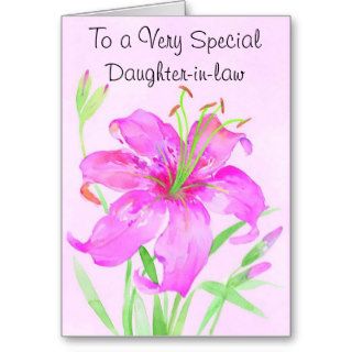 A Happy Birthday Daughter in Law Card Flower