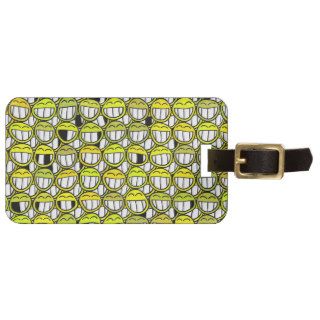 Grinning Funny Yellow Smiley Face Pattern Bag Tag